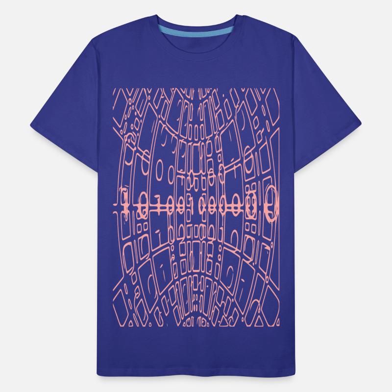 Code binaire Abstrait (rose) T-shirt bio Premium Homme