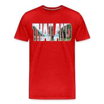 Thaïlande - T-shirt bio Premium Homme - rouge - Devant - Damien (186cm)