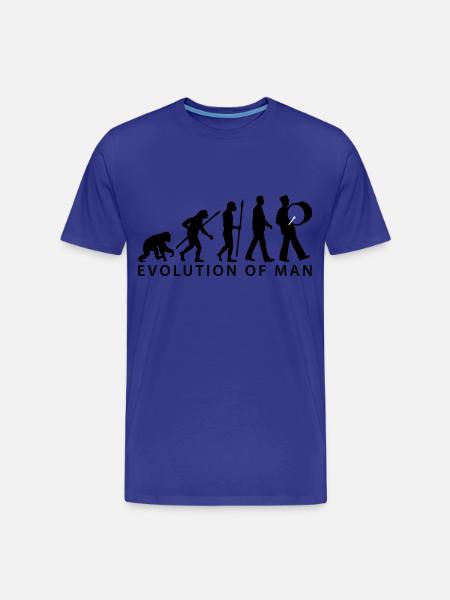 evolution_spielmannszug_pauke_112015_c_2 - Männer Premium Bio T-Shirt - Königsblau