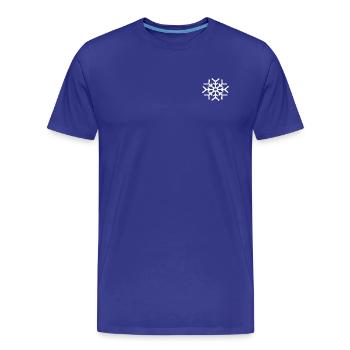 Schneeflocke - Männer Premium Bio T-Shirt - Königsblau - Vorne - Damien (186cm)