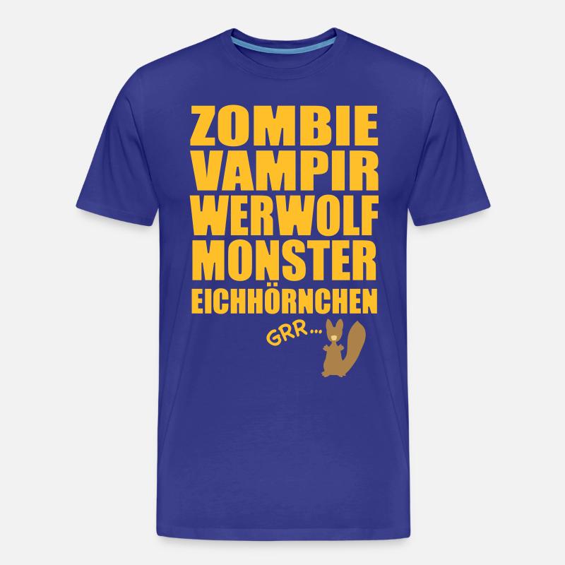Monster Eichhörnchen - Männer Premium Bio T-Shirt - Königsblau