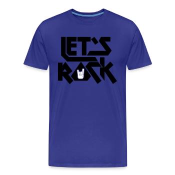 Let's Rock - Men's Premium Organic T-Shirt - royal blue - Front - Damien (186cm)