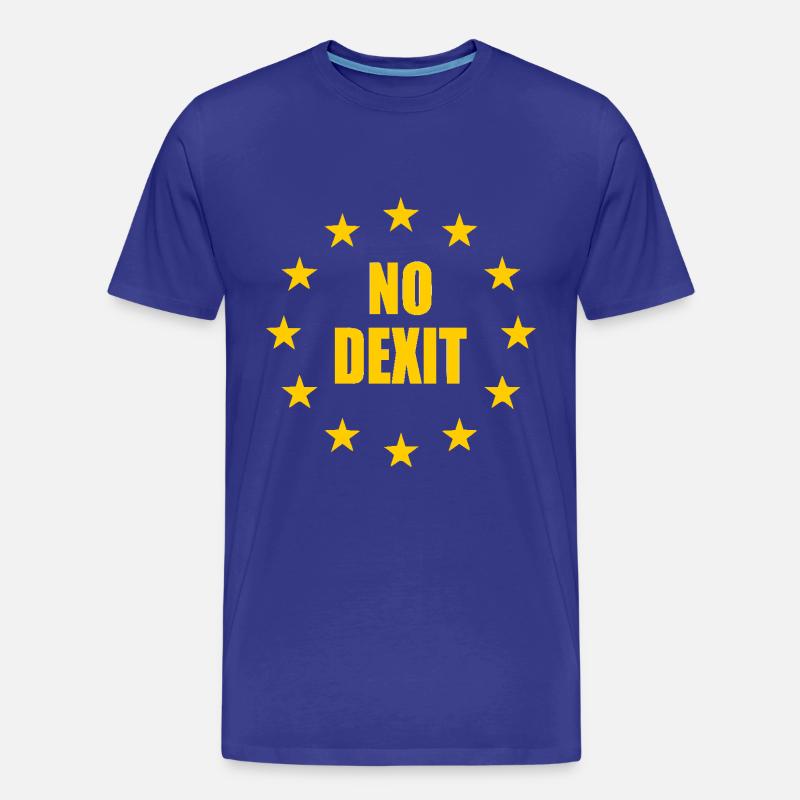 No dexit - Männer Premium Bio T-Shirt - Königsblau