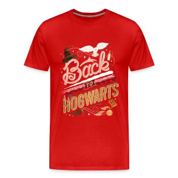Harry Potter Back To Hogwarts - Männer Premium Bio T-Shirt - Rot - Vorne - Damien (186cm)
