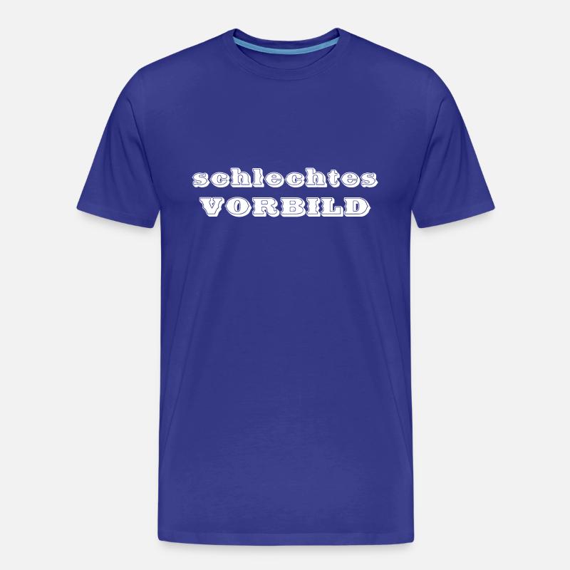 schlechtes Vorbild - Männer Premium Bio T-Shirt - Königsblau