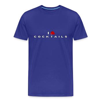 Ich hasse Cocktails - Männer Premium Bio T-Shirt - Königsblau - Vorne - Damien (186cm)