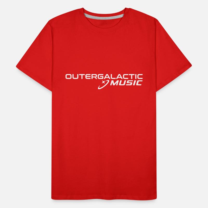 Outergalactic Music logo white Men's Premium Organic T-Shirt