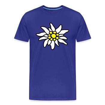 Edelweiß (c) - Männer Premium Bio T-Shirt - Königsblau - Vorne - Damien (186cm)