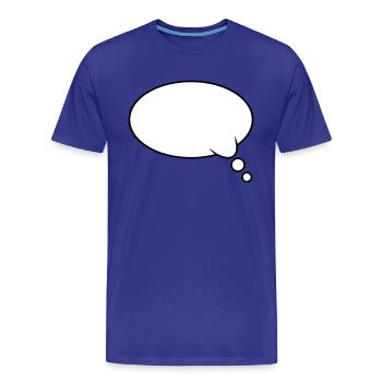 Thought Bubble Design - Men's Premium Organic T-Shirt - royal blue - Front - Damien (186cm)