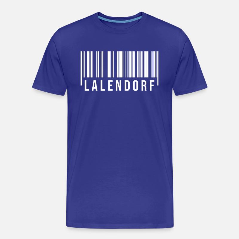 Lalendorf Strichcode - Männer Premium Bio T-Shirt - Königsblau