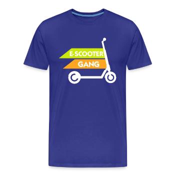 E-Scooter Scooter - T-shirt bio Premium Homme - bleu roi - Devant - Damien (186cm)