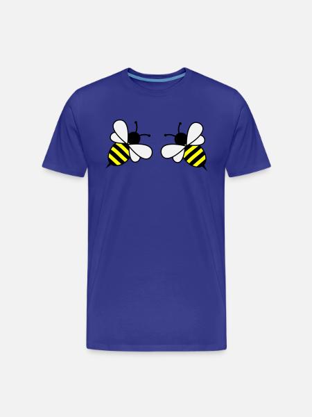 bees - Männer Premium Bio T-Shirt - Königsblau