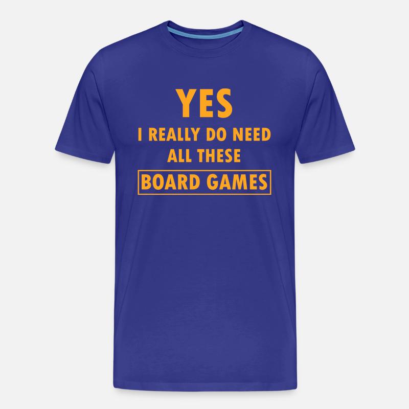boardgame chess backgammon game night - Männer Premium Bio T-Shirt - Königsblau