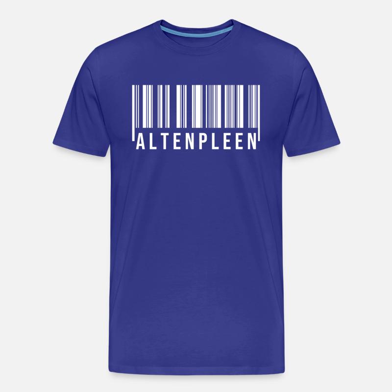 Altenpleen Strichcode - Männer Premium Bio T-Shirt - Königsblau