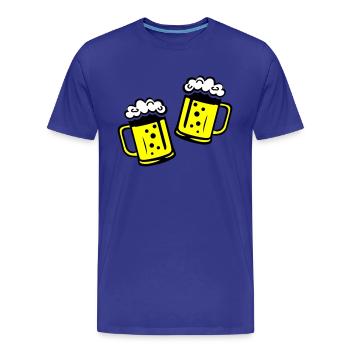 Beer Beer Mug Cheers - Men's Premium Organic T-Shirt - royal blue - Front - Damien (186cm)