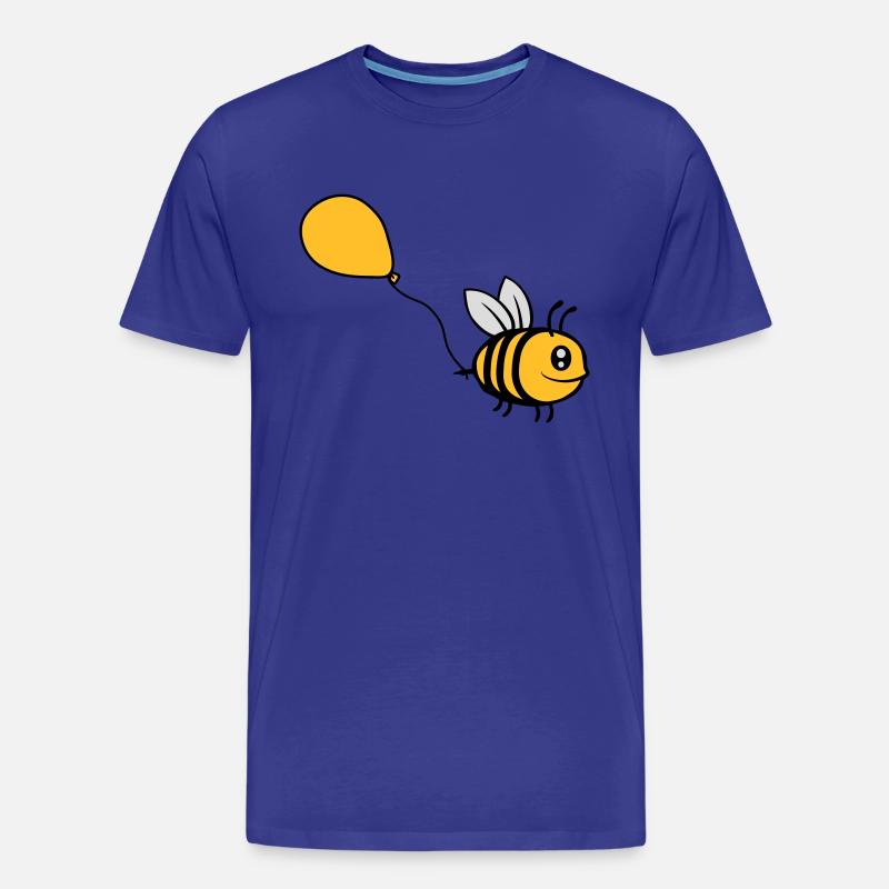 Glückliche Luftballon Biene Comic - Männer Premium Bio T-Shirt - Königsblau