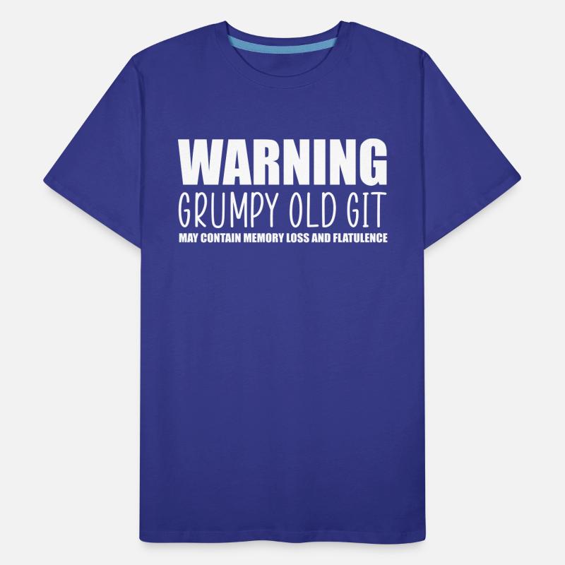 Warning grumpy old git Men's Premium Organic T-Shirt