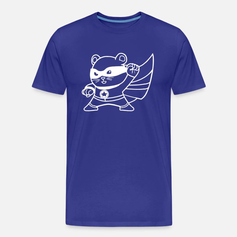 Hamster Superheld Geschenkidee - Männer Premium Bio T-Shirt - Königsblau
