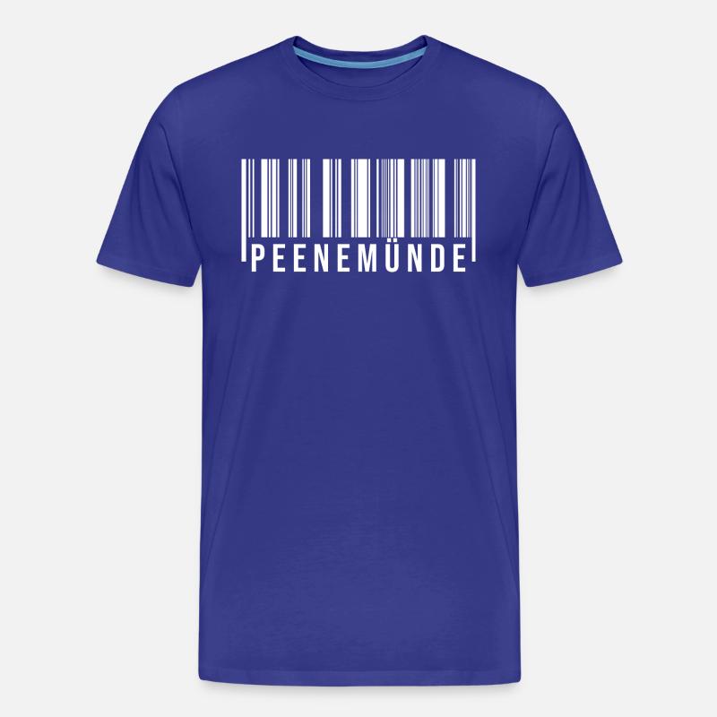 Peenemünde Strichcode - Männer Premium Bio T-Shirt - Königsblau