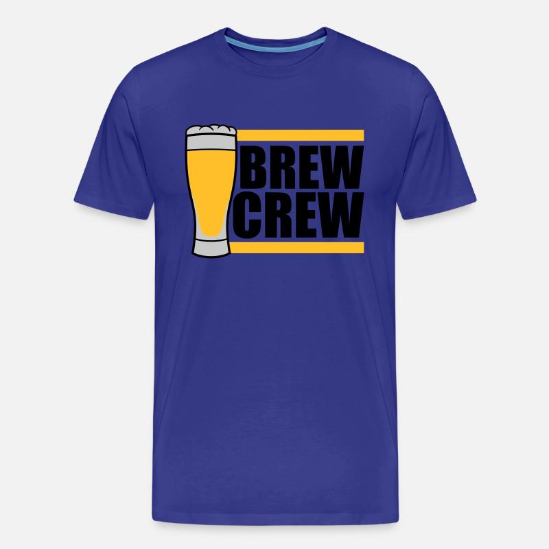 Bierglas Brew Crew Spruch - Männer Premium Bio T-Shirt - Königsblau