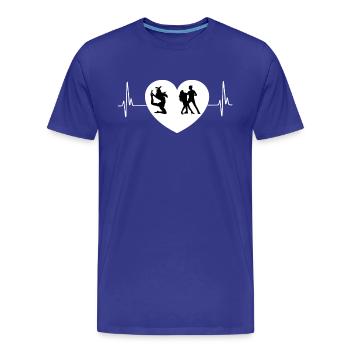 Dancing Dance Music - Men's Premium Organic T-Shirt - royal blue - Front - Damien (186cm)
