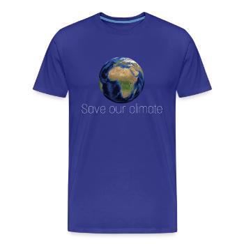 Save our planet - Männer Premium Bio T-Shirt - Königsblau - Vorne - Damien (186cm)
