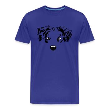 minimal Australian Shepherd Aussie dog - Männer Premium Bio T-Shirt - Königsblau - Vorne - Damien (186cm)