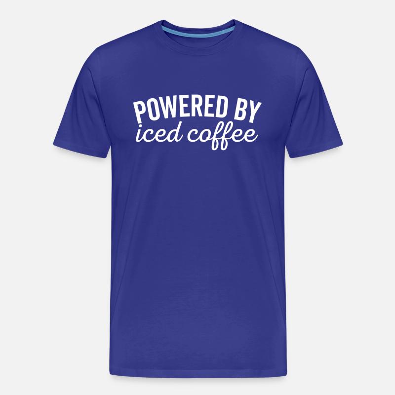 Angetrieben von Eiskaffee - Männer Premium Bio T-Shirt - Königsblau