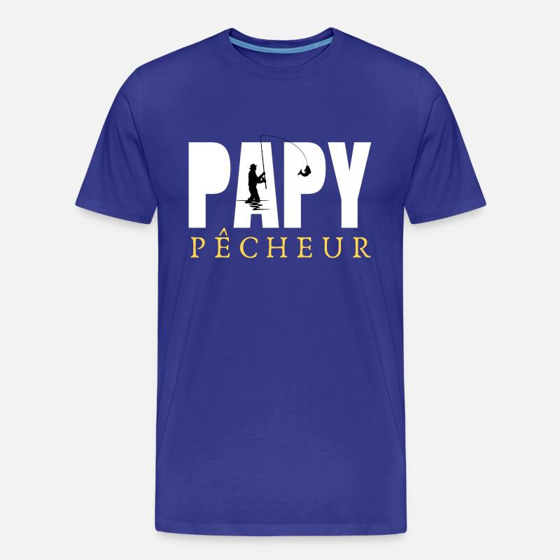 FISCHER-OPA 1 - Männer Premium Bio T-Shirt - Königsblau