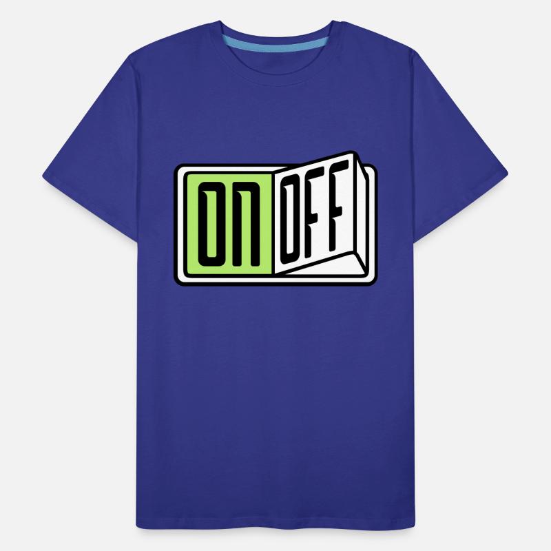 on off switch button button turn off Men's Premium Organic T-Shirt