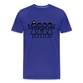 Hen Birthday - Men's Premium Organic T-Shirt - royal blue - Front - Damien (186cm)