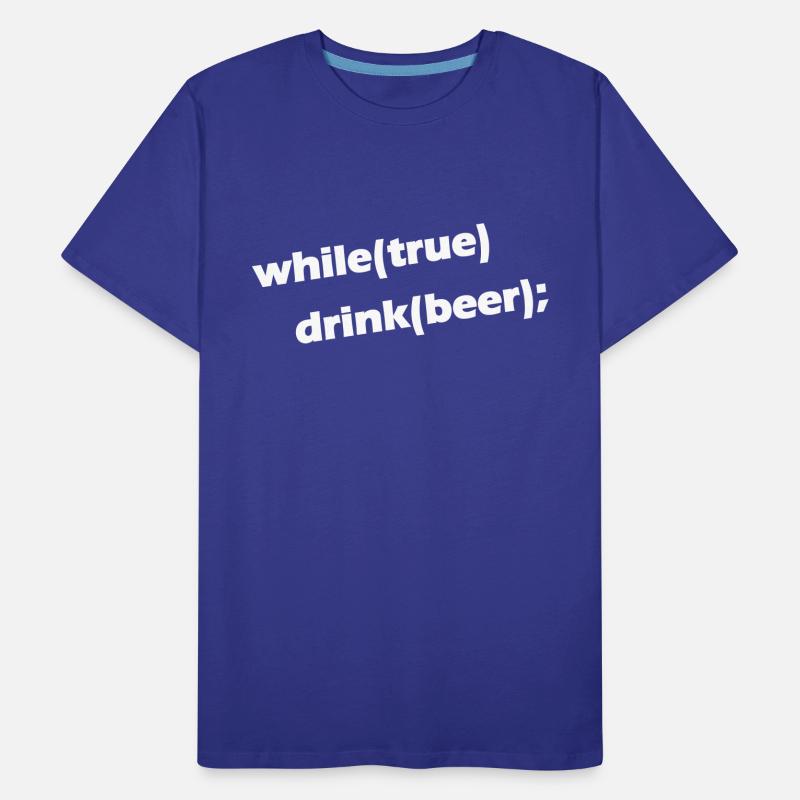 Computer Science IT Software Program for Beer Parties Men's Premium Organic T-Shirt
