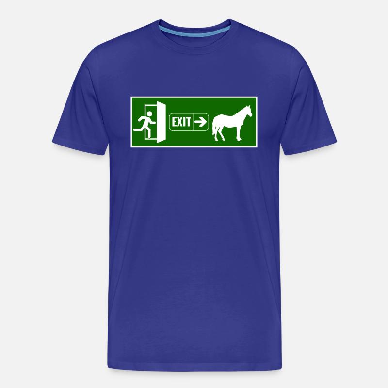 Exit raus zum pferd - Männer Premium Bio T-Shirt - Königsblau