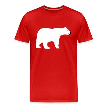 Ours polaire - T-shirt bio Premium Homme - rouge - Devant - Damien (186cm)