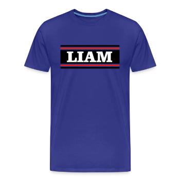 LIAM - T-shirt bio Premium Homme - bleu roi - Devant - Damien (186cm)