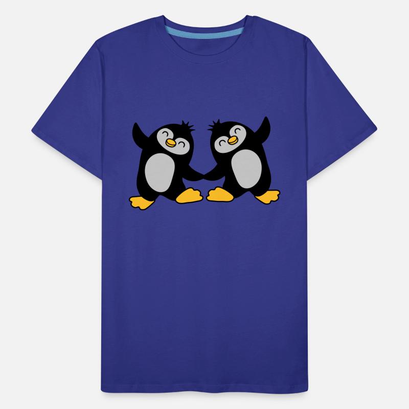 2 pingouins mignons dansant T-shirt bio Premium Homme