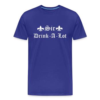 Monsieur Buvez beaucoup - T-shirt bio Premium Homme - bleu roi - Devant - Damien (186cm)