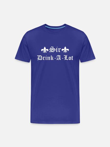 Sir Drink a Lot - Men's Premium Organic T-Shirt - royal blue