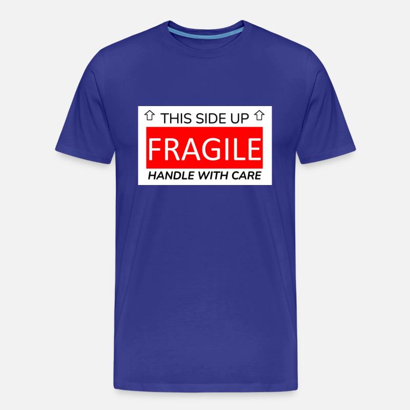 zerbrechlich - Männer Premium Bio T-Shirt - Königsblau