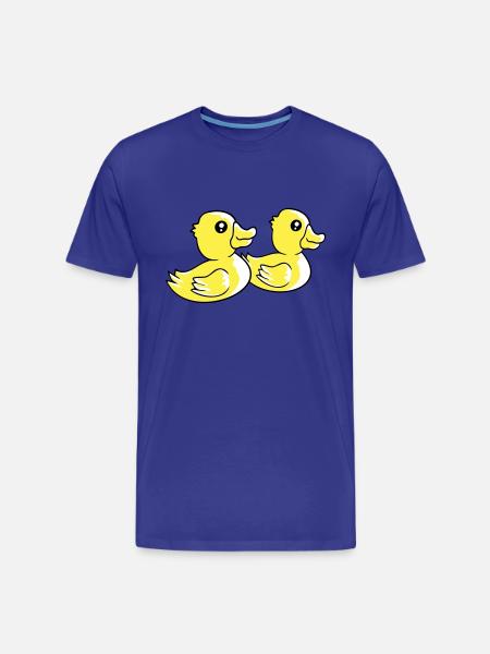 2 ænder svømmevand par to venner hold - Herre Premium T-shirt økologisk - kongeblå