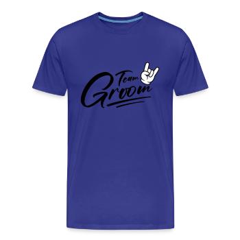Groom Team Groom Bachelor - Men's Premium Organic T-Shirt - royal blue - Front - Damien (186cm)