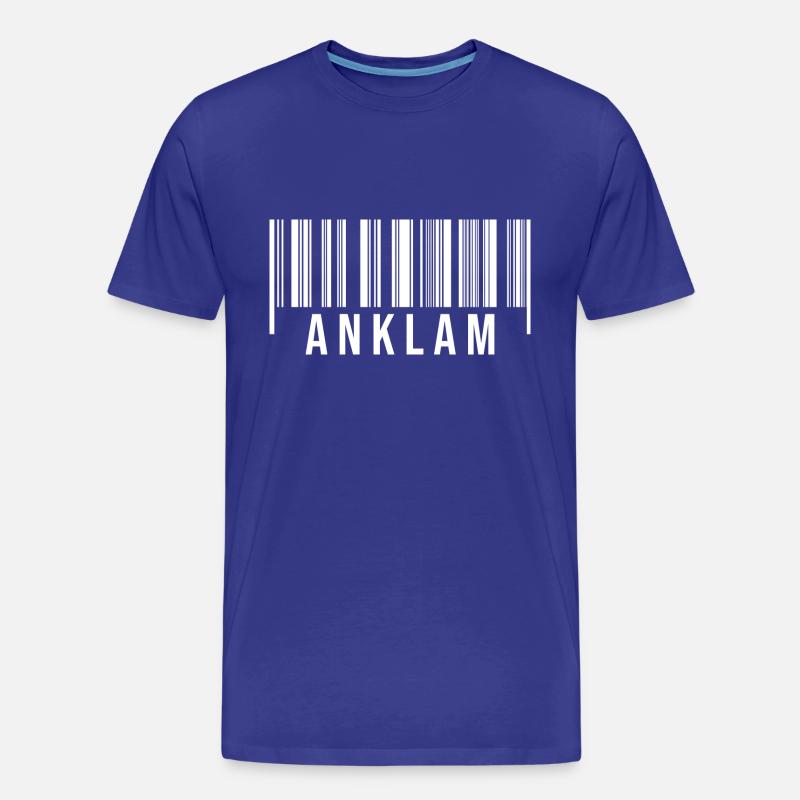 Anklam Strichcode - Männer Premium Bio T-Shirt - Königsblau