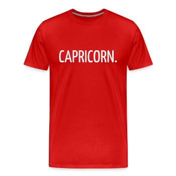 Capricorn - Men's Premium Organic T-Shirt - red - Front - Damien (186cm)