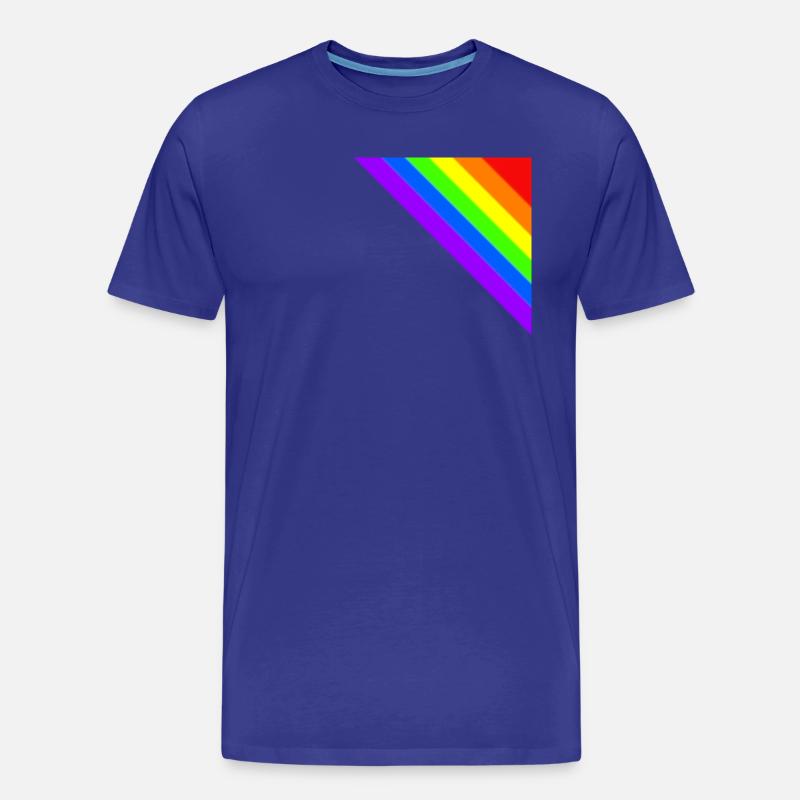 Regenbogen Geschenkidee Ecke bunt - Männer Premium Bio T-Shirt - Königsblau