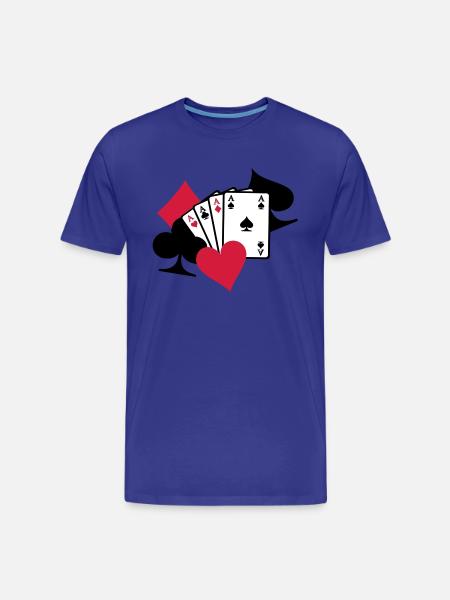Poker Karten - Männer Premium Bio T-Shirt - Königsblau