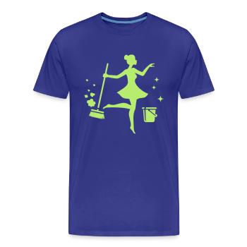 Putzfee - Männer Premium Bio T-Shirt - Königsblau - Vorne - Damien (186cm)