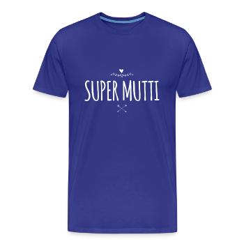 Super Mutti - Männer Premium Bio T-Shirt - Königsblau - Vorne - Damien (186cm)