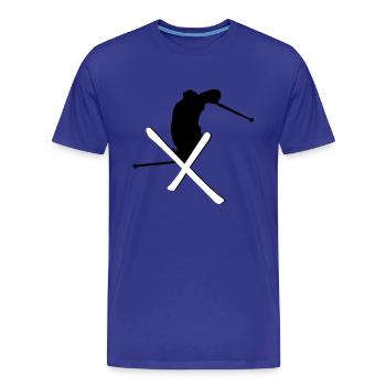 Ski - Freestyle - Männer Premium Bio T-Shirt - Königsblau - Vorne - Damien (186cm)