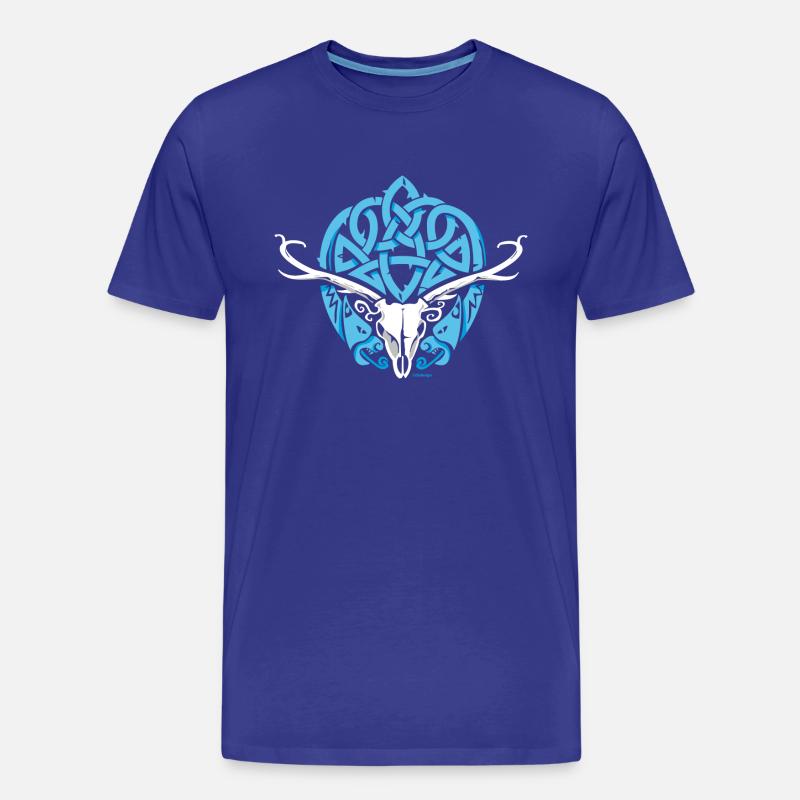 Keltischer Hirsch - Männer Premium Bio T-Shirt - Königsblau