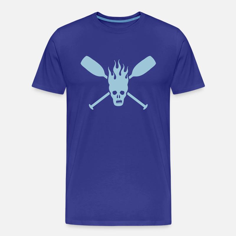 paddle skull - Männer Premium Bio T-Shirt - Königsblau